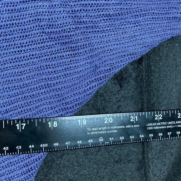 Express Womens Sweater Purple Crew Neck Open Weave Knit Dolman Sleeve Sheer M - Picture 8 of 13